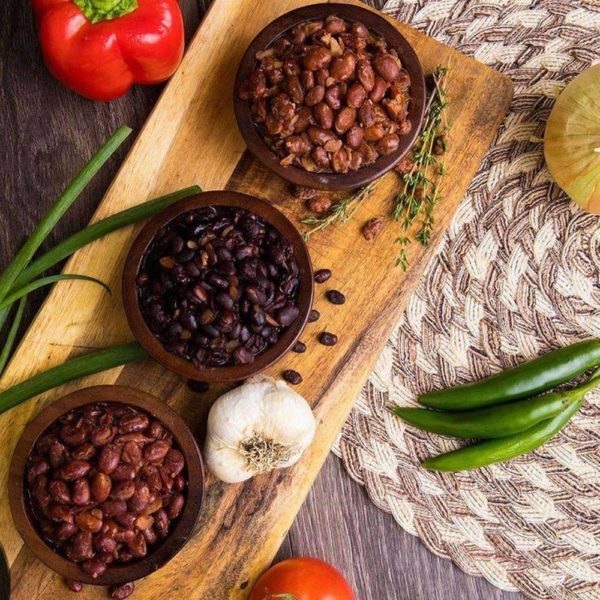 kidney beans, black beans, and pinto beans